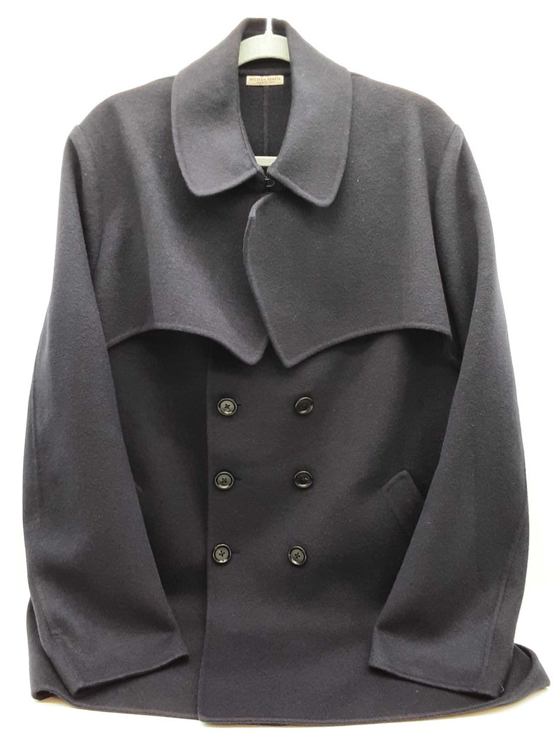 Bottega Veneta Navy Blue Cashmere Wool Peacoat Size Italian 54 Do0925wxzde