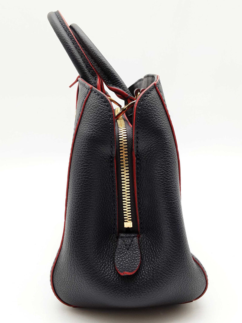 Louis Vuitton Montaigne Monogram Empreinte Marine Blue Red Leather Tote Bag Do0425lrxzde
