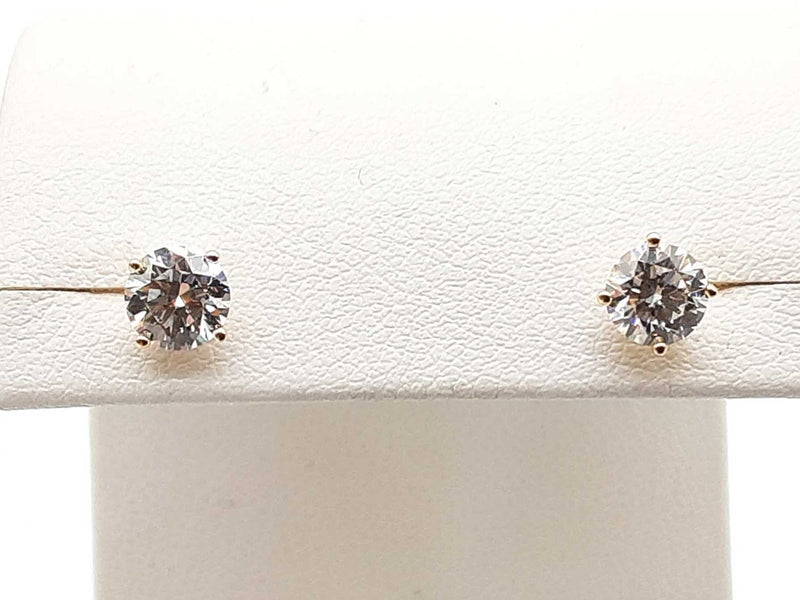 1.00 Cttw Lab Grown Diamonds 14k Yellow Gold 0.8g Stud Earrings Do0325lsxde