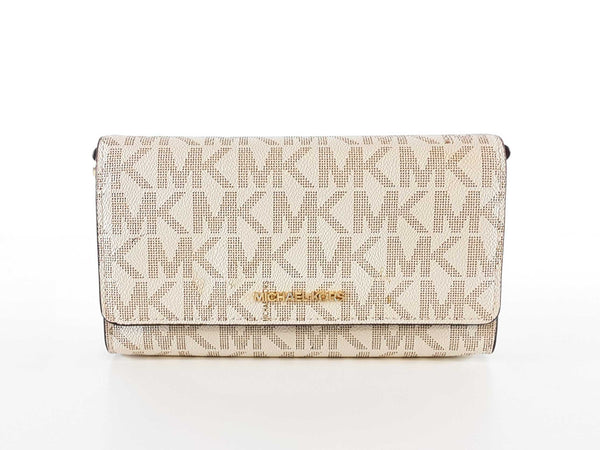 Michael Kors Jet Set Smartphone Crossbody In Signature Coated Canvas Fw1125pzde