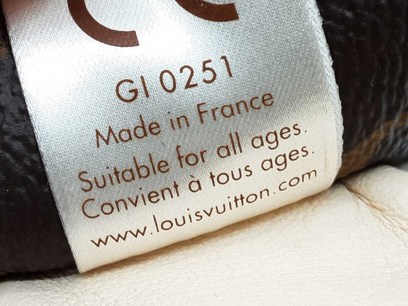 Louis Vuitton Doudou Oscar Dog White Brown Leather Plush Toy Do1025wxzde