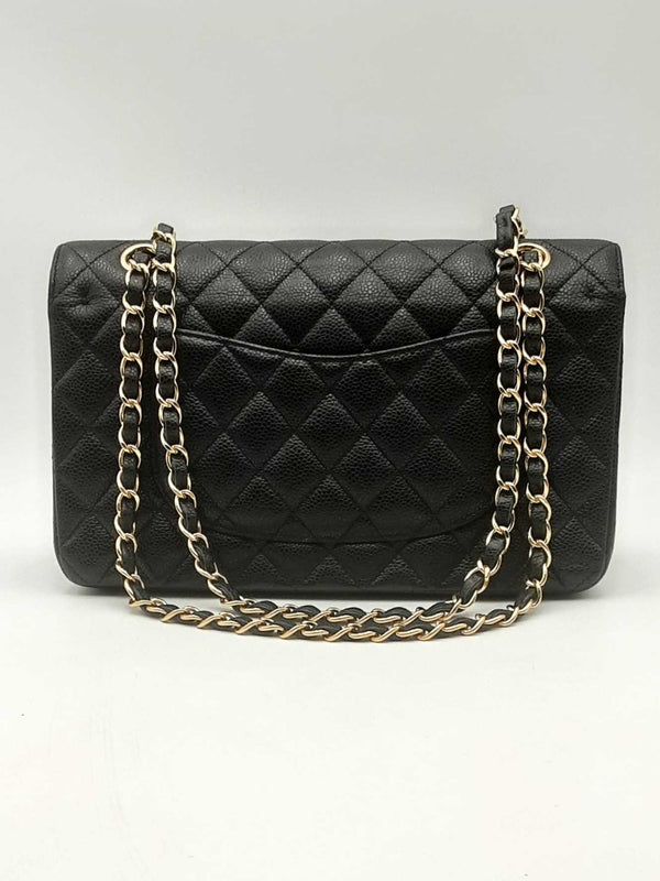 Chanel Black Quilted Caviar Classic Double Flap Shoulder Bag Sd0225wxxzsa