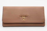 Prada Beige Saffiano Leather Continental Wallet Eb1124oxzdu