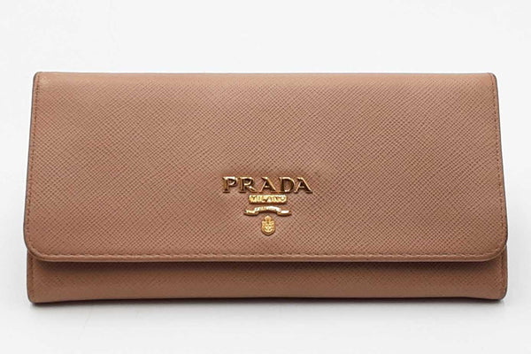 Prada Beige Saffiano Leather Continental Wallet Eb1124oxzdu