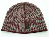Louis Vuitton Signature Logo Red Gray Wool Beanie Do1025lxzde