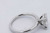3.0ctw Lab Grown Oval Diamond Ring 14k White Gold 4.1 Grams Size 7 Eb0526rcrsa