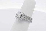 1.44cttw Diamond Wedding Set In 14k White Gold 5.8 Grams Size 5 Eb0226exzsa
