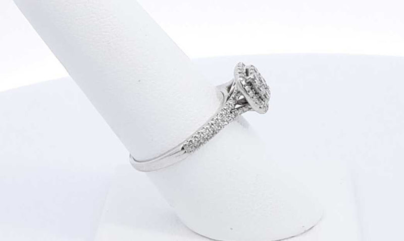 10k White Gold Diamond Ring 0.84ctw Size 7, 2.7 Grams Ebopxdu 144030007051