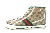 Gucci Tennis 1977 Gg Canvas High Top Sneakers Size 39.5 Eb1026lcrsa