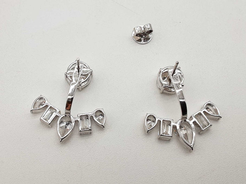 6.40 Cttw Lab Grown Diamonds 14k White Gold 8.6g Stud Earrings Do0825owrxde