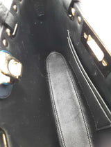 Valentino Garavani Rockstud Mini Black Leather Shopping Tote Bag Eb0326rxzde
