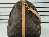 Louis Vuitton Brown Monogram Keepall Bandouliere 55 Duffle Bag Vc0826llopmia