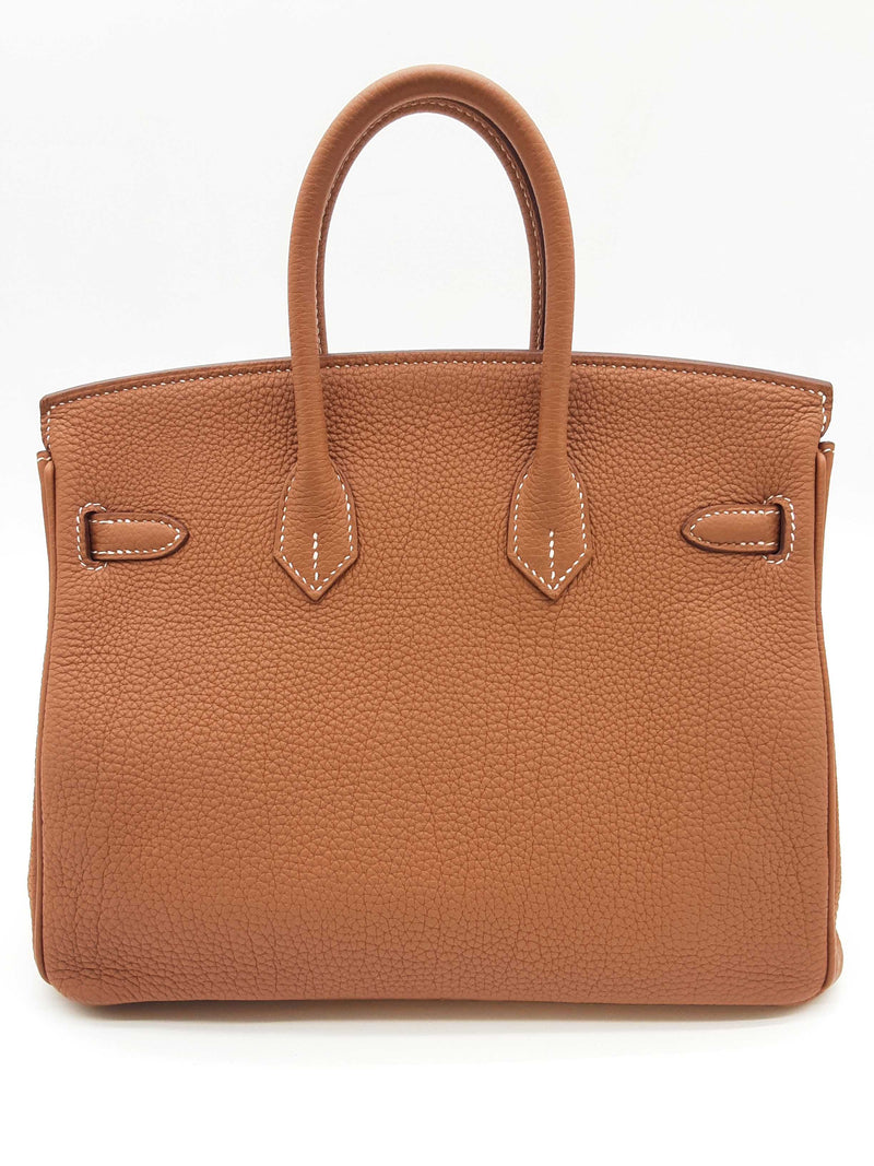 Hermes Birkin 25 Gold Brown Fjord Leather Gold Hardware Handbag Do0425oxcxzde