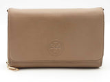 Tory Burch Bombe Flat Wallet Crossbody Beige Aa0826crsa