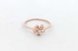 Na Hoku 14k Rose Gold Plumeria Flower Ring With A Diamond 1.7 Grams Size 6.75 Eb0926lxrsa