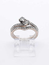Ever Us 0.70 Cttw Diamond & 10k Gold Bridal Set 4.4 Grams Size 5.5 Fw0325lsxdu