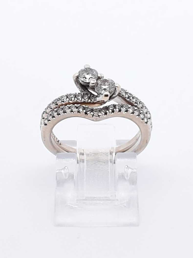 Ever Us 0.70 Cttw Diamond & 10k Gold Bridal Set 4.4 Grams Size 5.5 Fw0325lsxdu