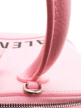 Balenciaga Small Logo Ville Top Handle Bag In Pink Grained Leather Fw0925rzxdu