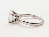 3.05 Carat Round Lab Grown Diamond 10k White Gold 4.1g Ring Size 7 Do1125rxzde