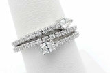 0.54cttw Diamond Wrap Ring In 14k White Gold 4.1 Grams Size 6.5 Eb1026oixsa