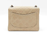 Chanel Mini Classic Flap Bag In Taupe Diamond-quilted Lambskin Fw0226lzxzdu