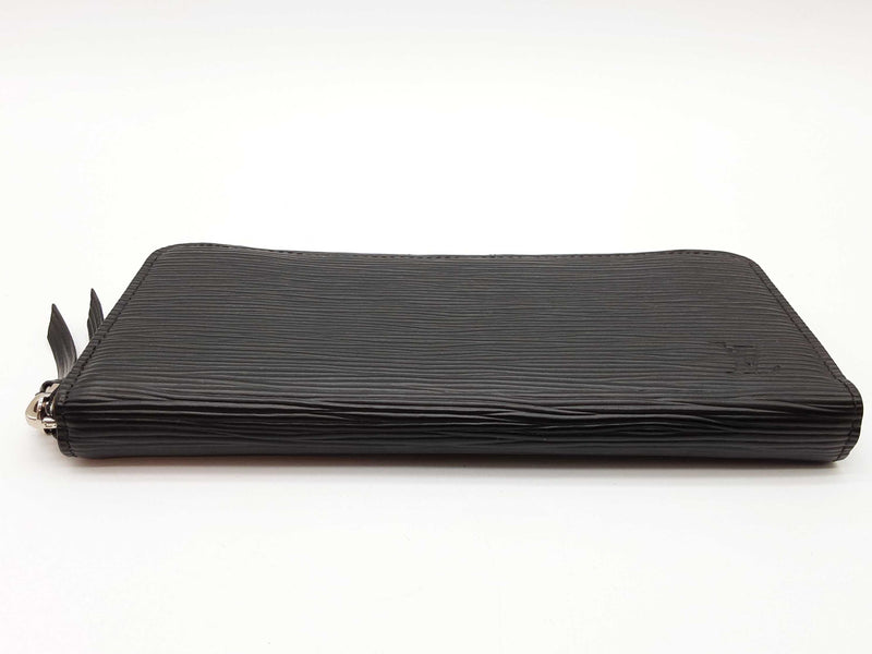 Louis Vuitton Black Epi Leather Zipper Wallet Do0625crde