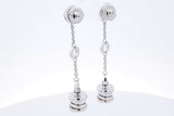 Bvlgari 18k White Gold B.zero 1 Drop Stud Dangle Earrings 10.6 Grams Eb0725exzde