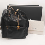 Chanel 25 Medium Grained Calfskin Black Hobo Bag Sd1125pzxzsa