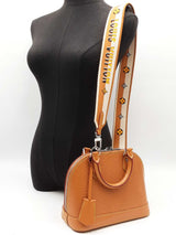 Louis Vuitton Alma Bb Bag In Honey Gold Epi Leather & Jacquard Bandoulière Strap Fw0626lzxzdu