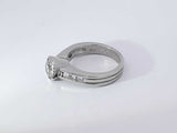 1.36 Cttw Diamond Platinum 95% Wedding Ring 10.5 Grams Size 7 Aa0925izxsa