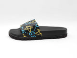 Gucci Ghost Slides In Star Print Black Rubber Size 12 Fw0926ixdu