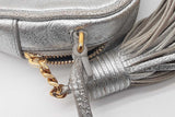 Yves Saint Laurent Metallic Silver Leather Camera Crossbody Bag Eb0826psxde