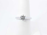 1.02 Cttw Diamond & 14k White Gold Solitaire Engagement Ring 3.9 Grams Size 7.25 Fw0726lcexdu