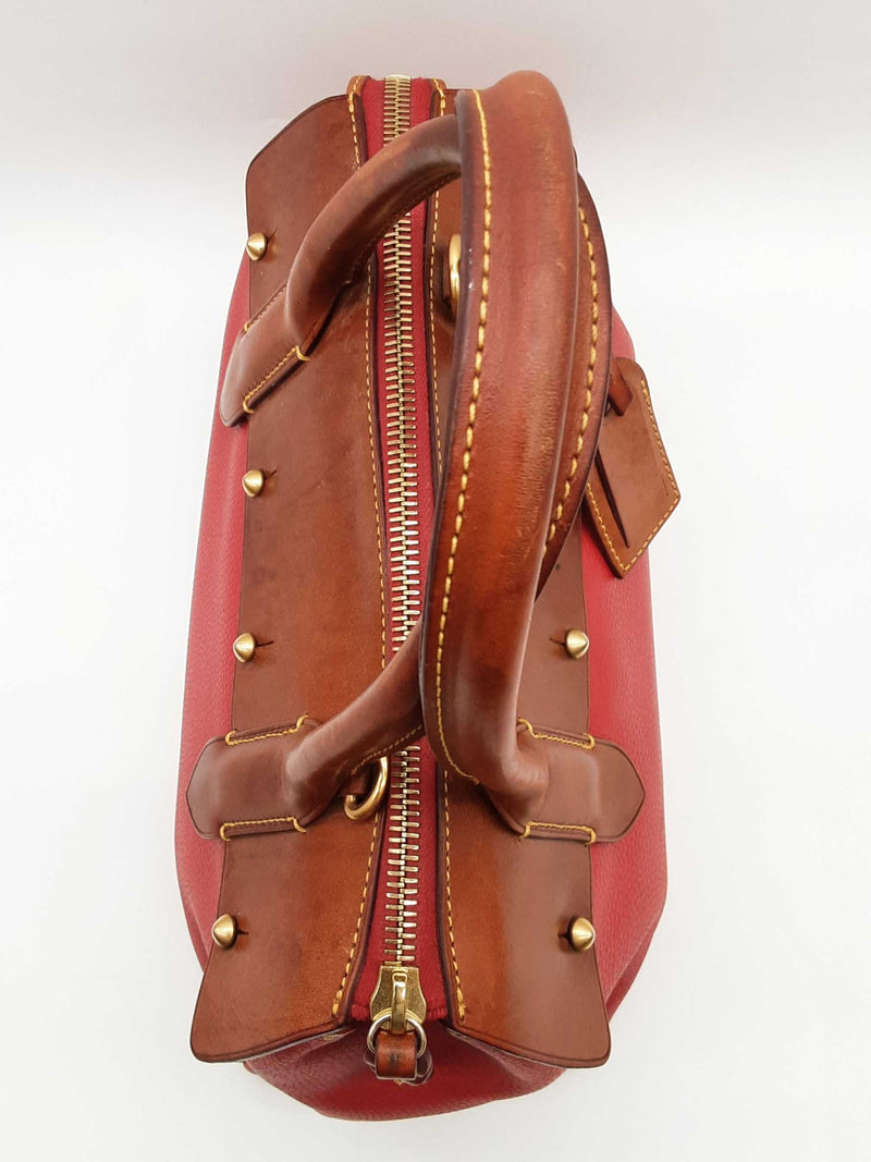 Dooney & Bourke Wilson All Weather Red Brown Leather Shoulder Bag Do0325lrde