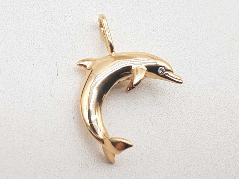 14k Yellow Gold 5.1g Dolphin Pendant Do1224orrde