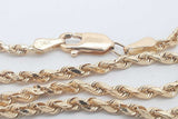 14k Yellow Gold Rope Chain Necklace 10.8 Grams 25.5 Inch Eb0426icrsa