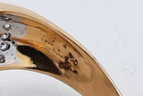 18k Yellow Gold Diamond & Faux Pearl Ring 12.8 Grams Size 9.25 Eb1225ixzsa
