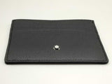 Montblanc Black Leather Card Holder And Pen Set Do0125oxzde