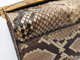 Gucci Medium Padlock Shoulder Bag In Neutral & Yellow Python Snakeskin Fw0726wzxdu