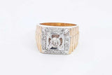 0.93ctw Diamond Ring In 14k Yellow Gold 8.4 Grams Size 8.5 Eb0325cexsa