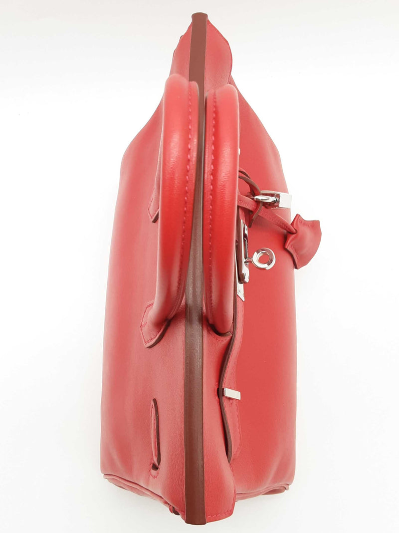 Hermes Birkin 25 Rouge Tomate Red Box Calf Palladium Handbag Do0925lxzxzde