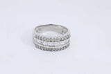 1.0cttw Diamond 18k White Gold Ring 4.6 Grams Size 7 Eb0526pirdu