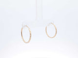 14k Yellow Gold Textured Hoop Earrings 1.1 Grams Fw0626crdu