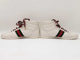 Gucci Leather Web High White High-top Sneakers Size 11 Sd0926ezdu