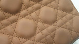Christian Dior My Abc Dior In Matte Cannage-quilted Beige Leather Fw0926loxzdu