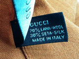 Gucci Gg Monogram Orange Wool Silk Mix Shawl Scarf Do0926wrde