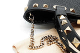 Valentino Garavani Rockstud Mini Black Leather Shopping Tote Bag Eb0326rxzde