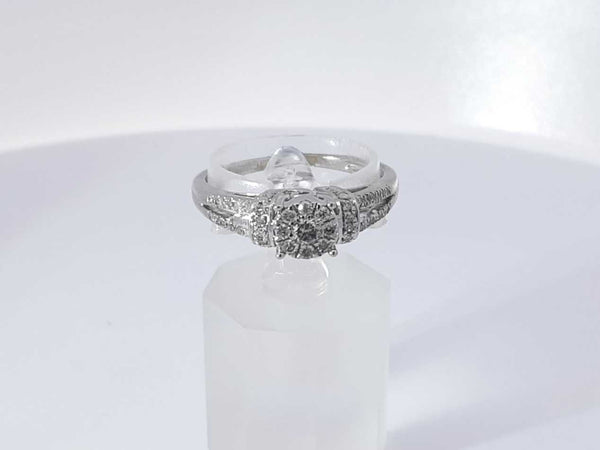 0.59 Cttw Diamond 10k White Gold Ring 3 Grams Size 8 Aa0525lrzsa