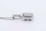 0.48cttw Diamond 14k White Gold Pendant Necklace 2.7 Grams 19.5 Inch Eb0326orxdu