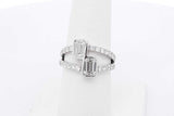 2.86cttw Lab Grown Diamond Ring 14k White Gold 3.9 Grams Size 6.75 Eb0826lxrxsa